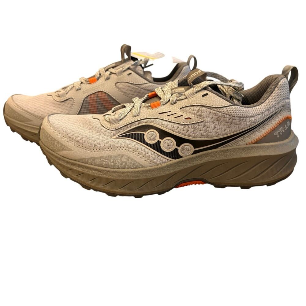 NWOT Men’s Saucony TR18 Trail Running Shoes Gray/Orange Size 9
